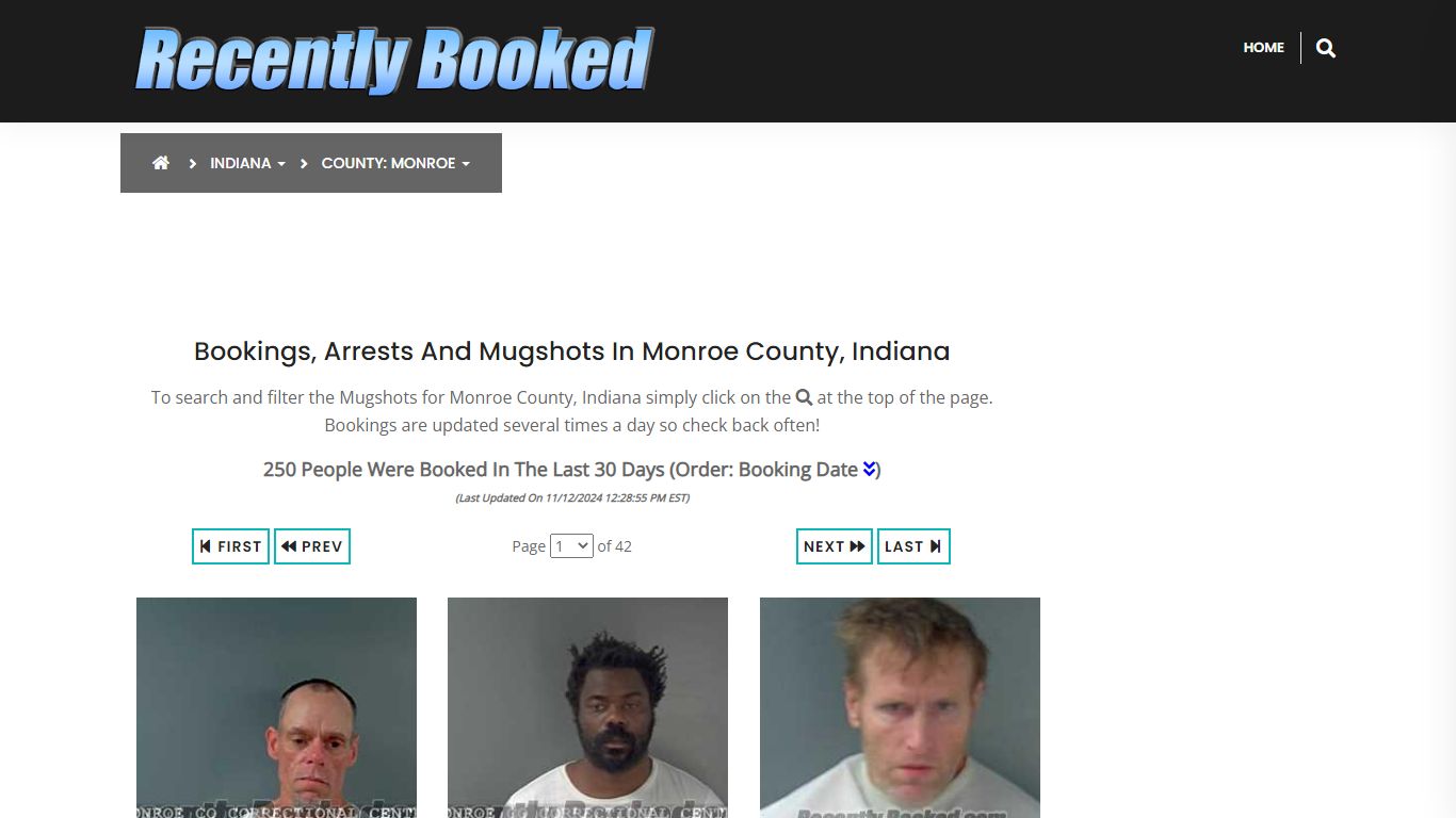 Bookings, Arrests and Mugshots in Monroe County, Indiana - Recently Booked