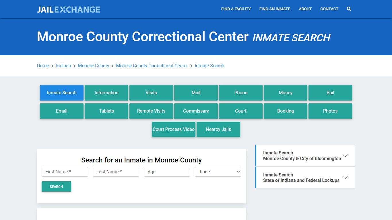 Monroe County Correctional Center Inmate Search - Jail Exchange